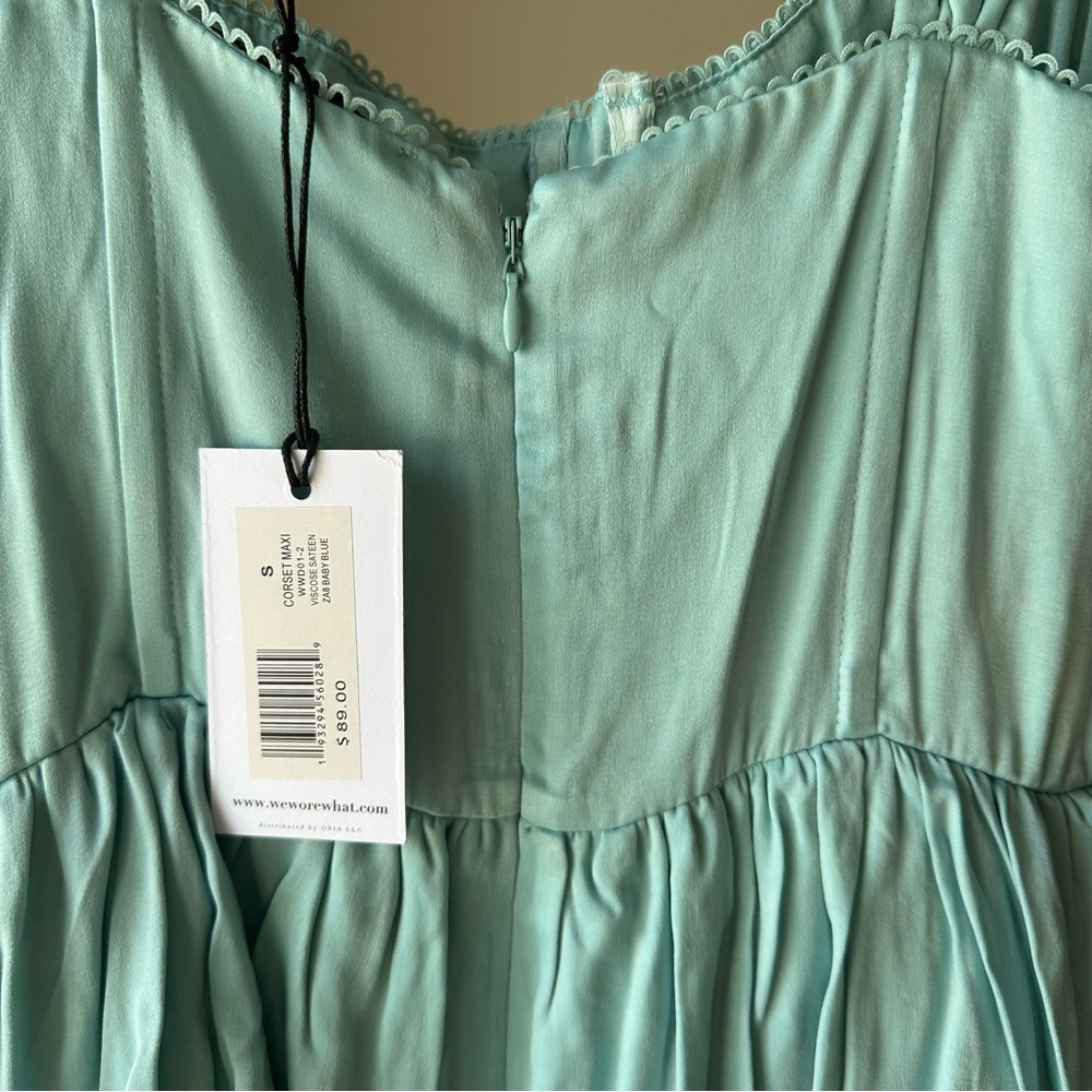 Brand New (NWT) WeWoreWhat Corset Tiered Midi Dress - Picture 10 of 11